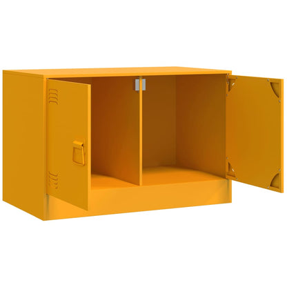 Móveis de TV 2 pcs 67x39x44 cm aço amarelo mostarda