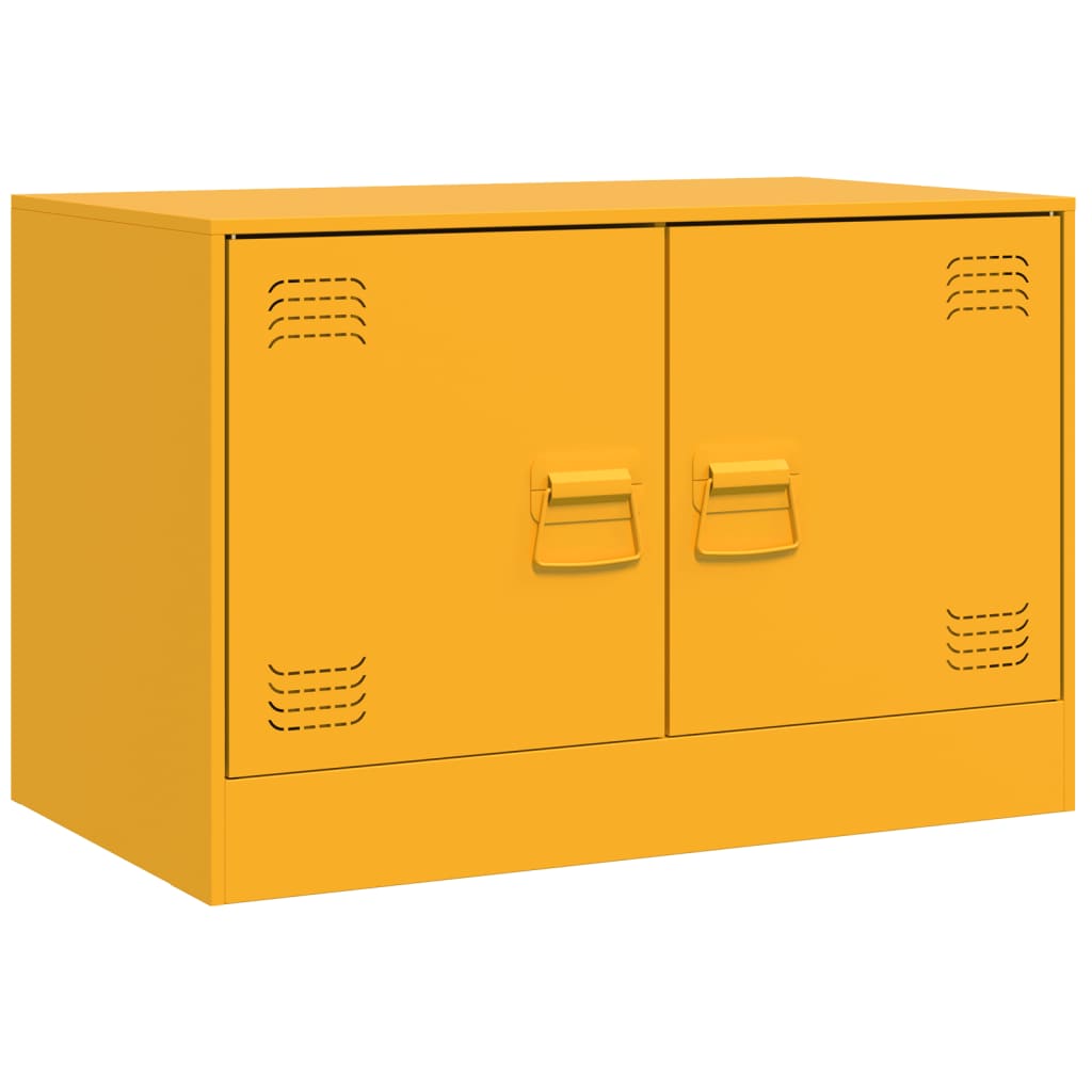 Móveis de TV 2 pcs 67x39x44 cm aço amarelo mostarda