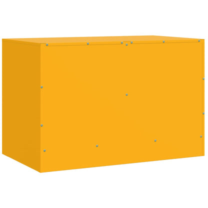 Móveis de TV 2 pcs 67x39x44 cm aço amarelo mostarda