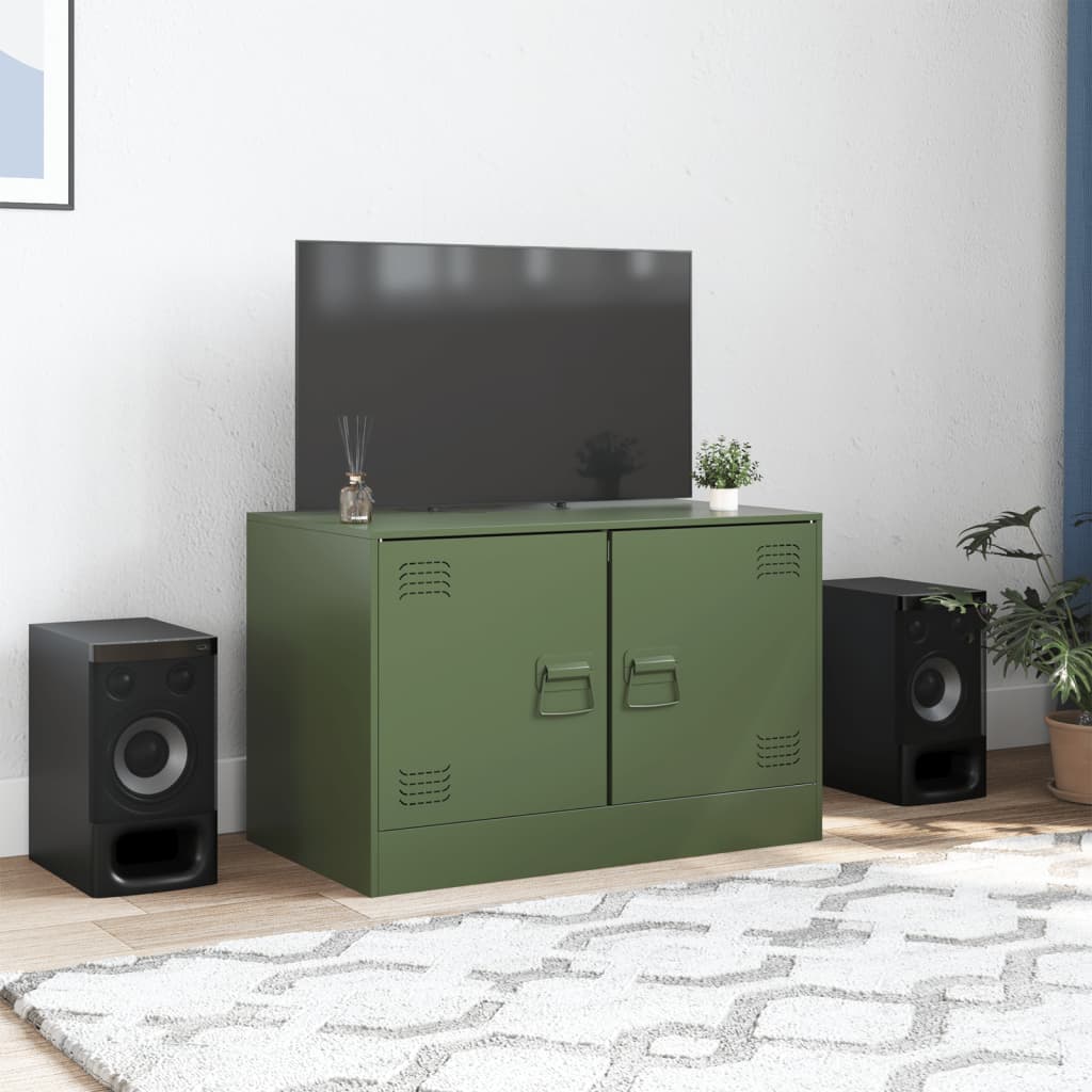 Móvel de TV 67x39x44 aço verde azeitona