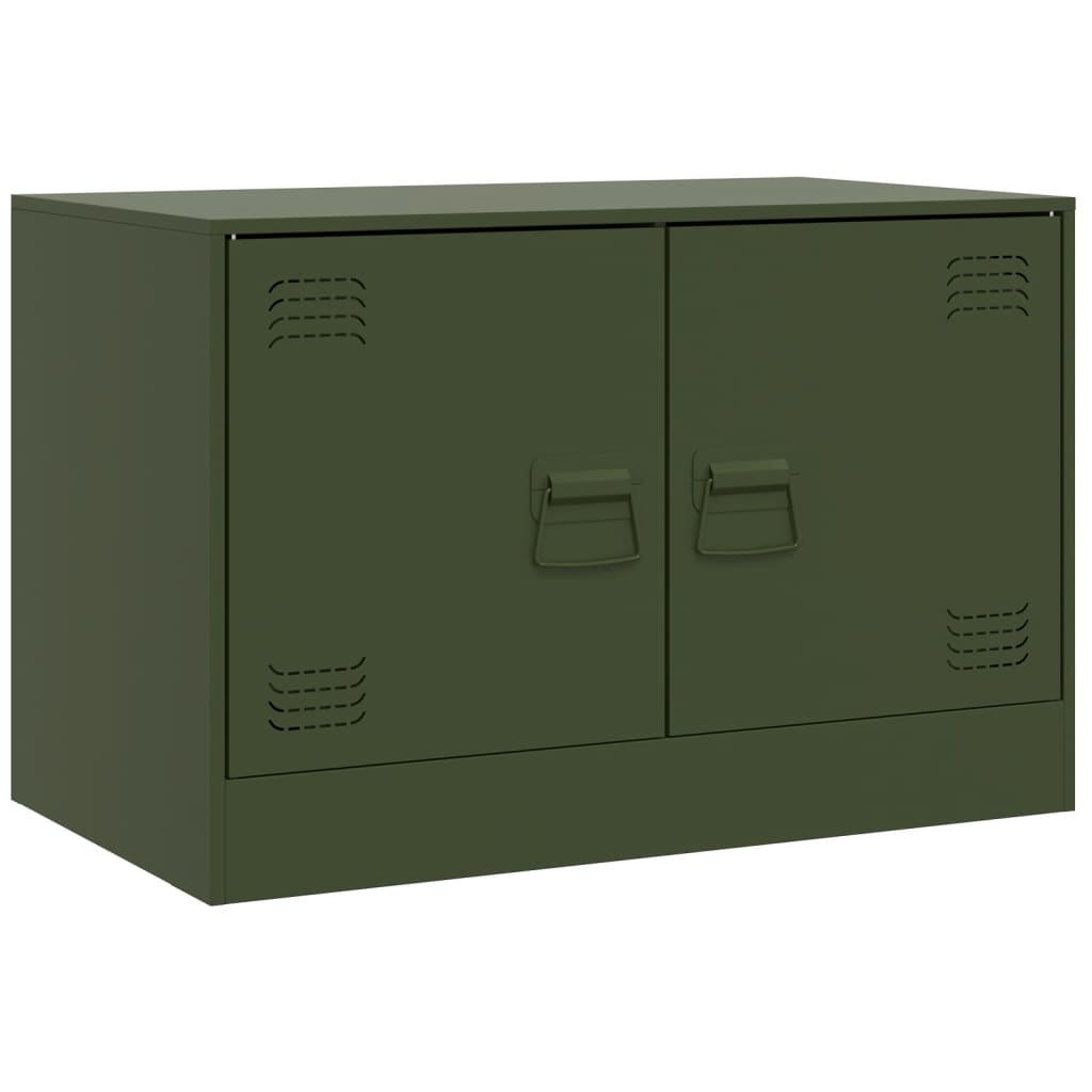 Móveis de TV 2 pcs 67x39x44 cm aço verde azeitona