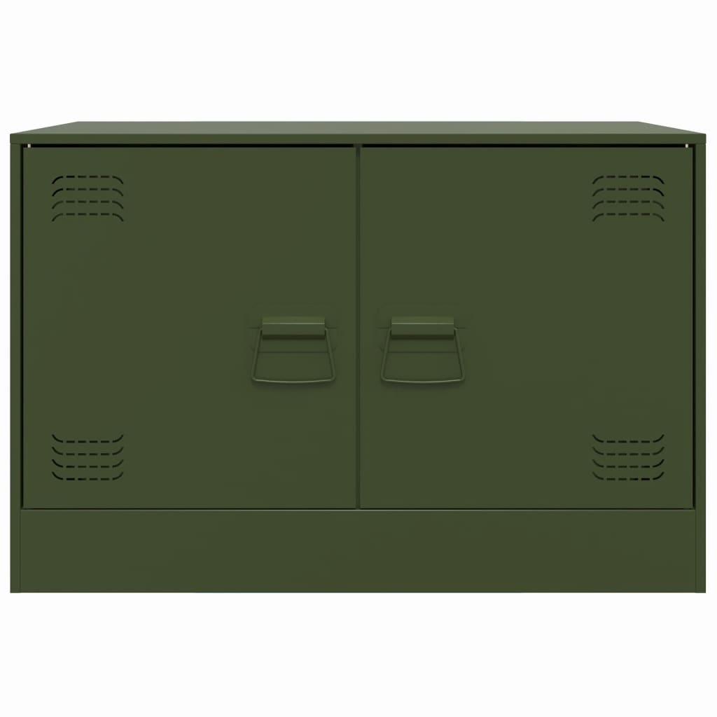 Móveis de TV 2 pcs 67x39x44 cm aço verde azeitona