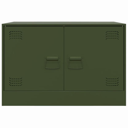 Móveis de TV 2 pcs 67x39x44 cm aço verde azeitona