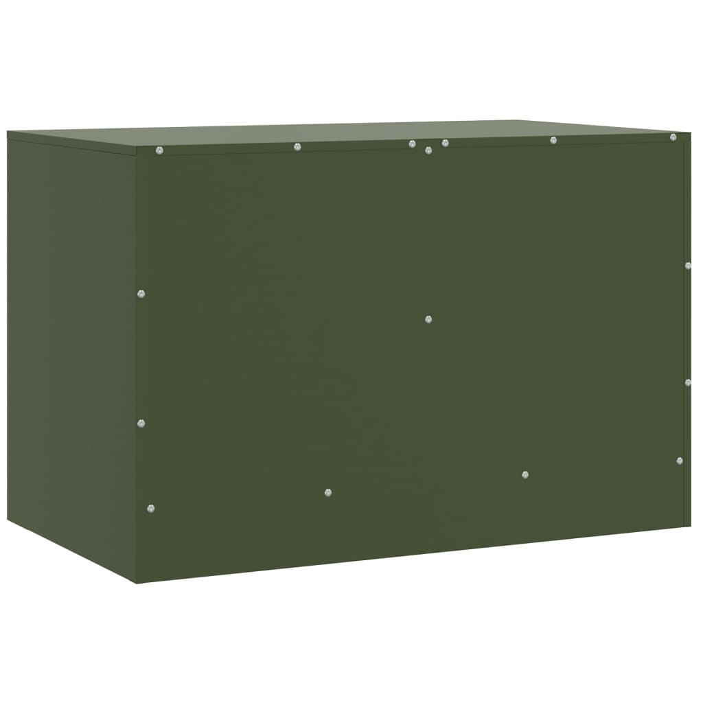 Móveis de TV 2 pcs 67x39x44 cm aço verde azeitona