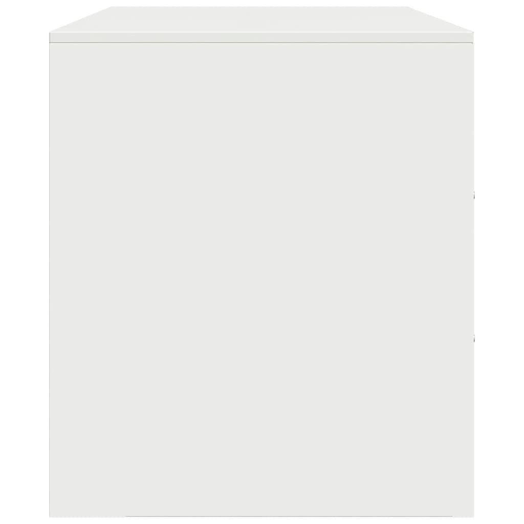 Móveis de TV 2 pcs 67x39x44 cm aço branco