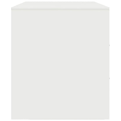 Móveis de TV 2 pcs 67x39x44 cm aço branco