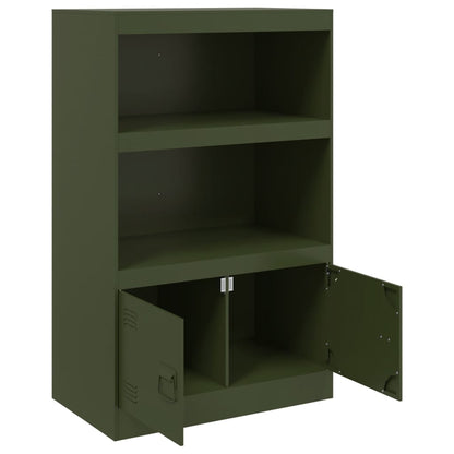 Aparador 67x39x107 cm aço verde azeitona