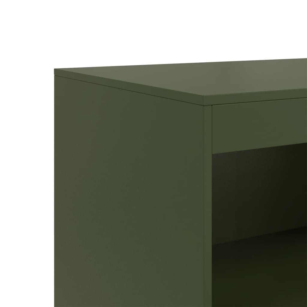 Aparador 67x39x107 cm aço verde azeitona