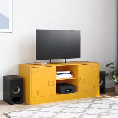 Móvel de TV 99x39x44 cm aço amarelo mostarda