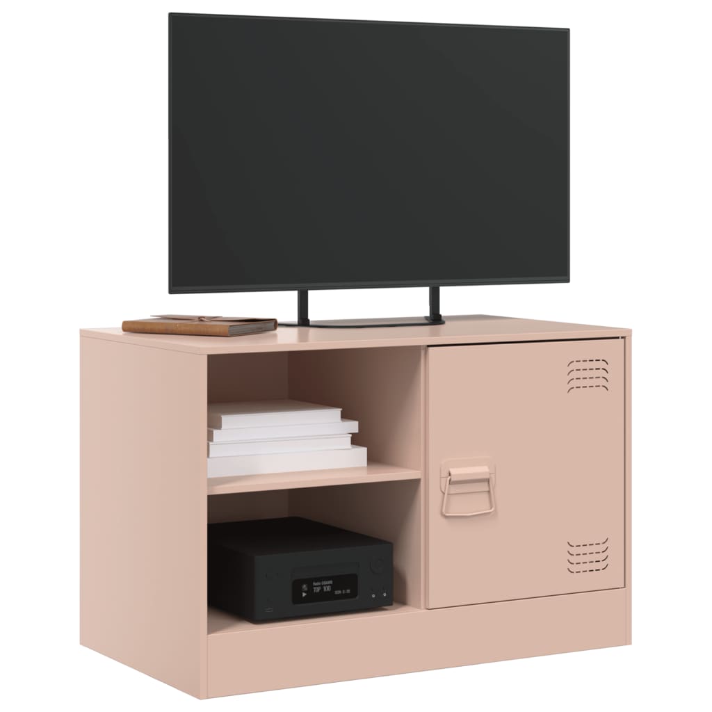 Móveis de TV 2 pcs 67x39x44 cm aço rosa