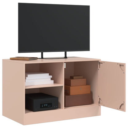 Móveis de TV 2 pcs 67x39x44 cm aço rosa