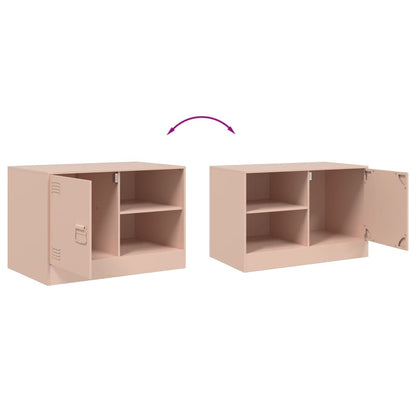 Móveis de TV 2 pcs 67x39x44 cm aço rosa