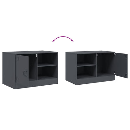 Móveis de TV 2 pcs 67x39x44 cm aço antracite