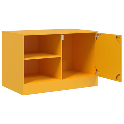 Móveis de TV 2 pcs 67x39x44 cm aço amarelo mostarda