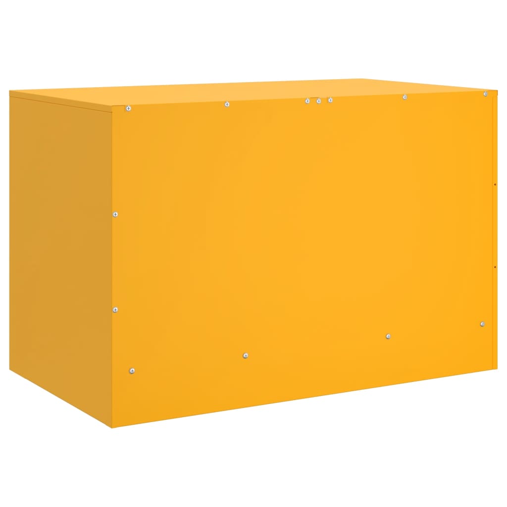 Móveis de TV 2 pcs 67x39x44 cm aço amarelo mostarda