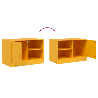 Móveis de TV 2 pcs 67x39x44 cm aço amarelo mostarda