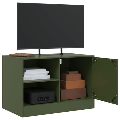 Móveis de TV 2 pcs 67x39x44 cm aço verde azeitona