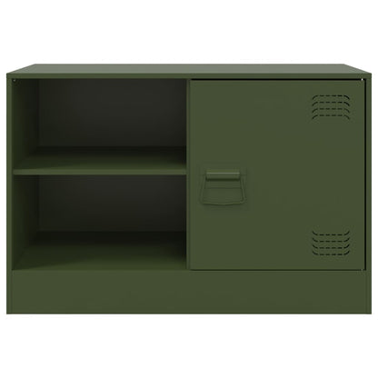 Móveis de TV 2 pcs 67x39x44 cm aço verde azeitona