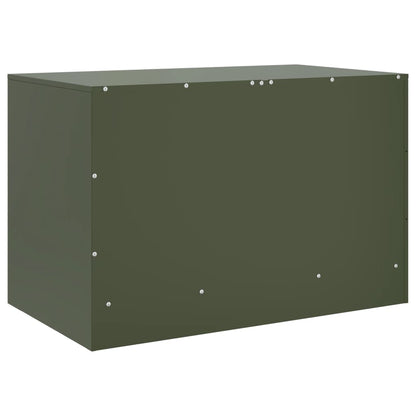 Móveis de TV 2 pcs 67x39x44 cm aço verde azeitona