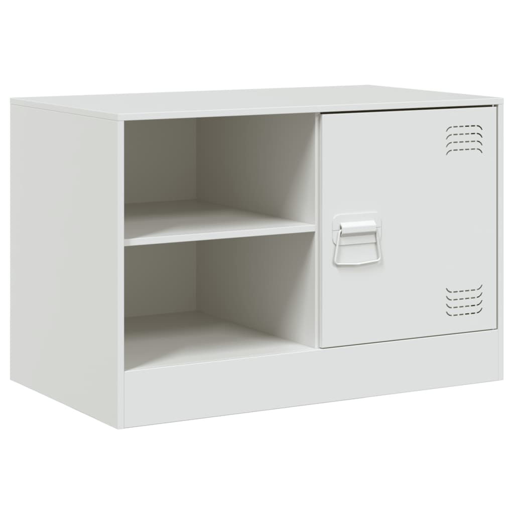 Móveis de TV 2 pcs 67x39x44 cm aço branco