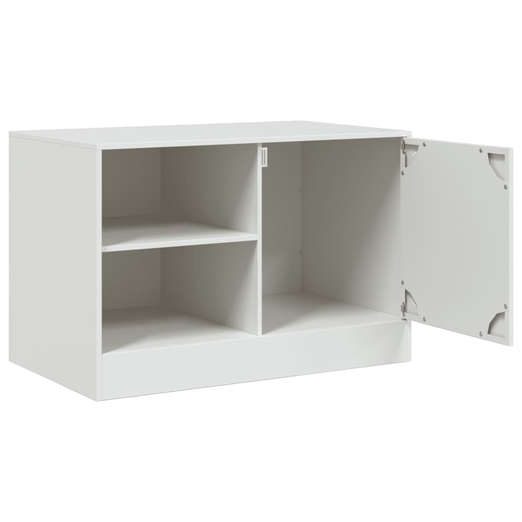 Móveis de TV 2 pcs 67x39x44 cm aço branco