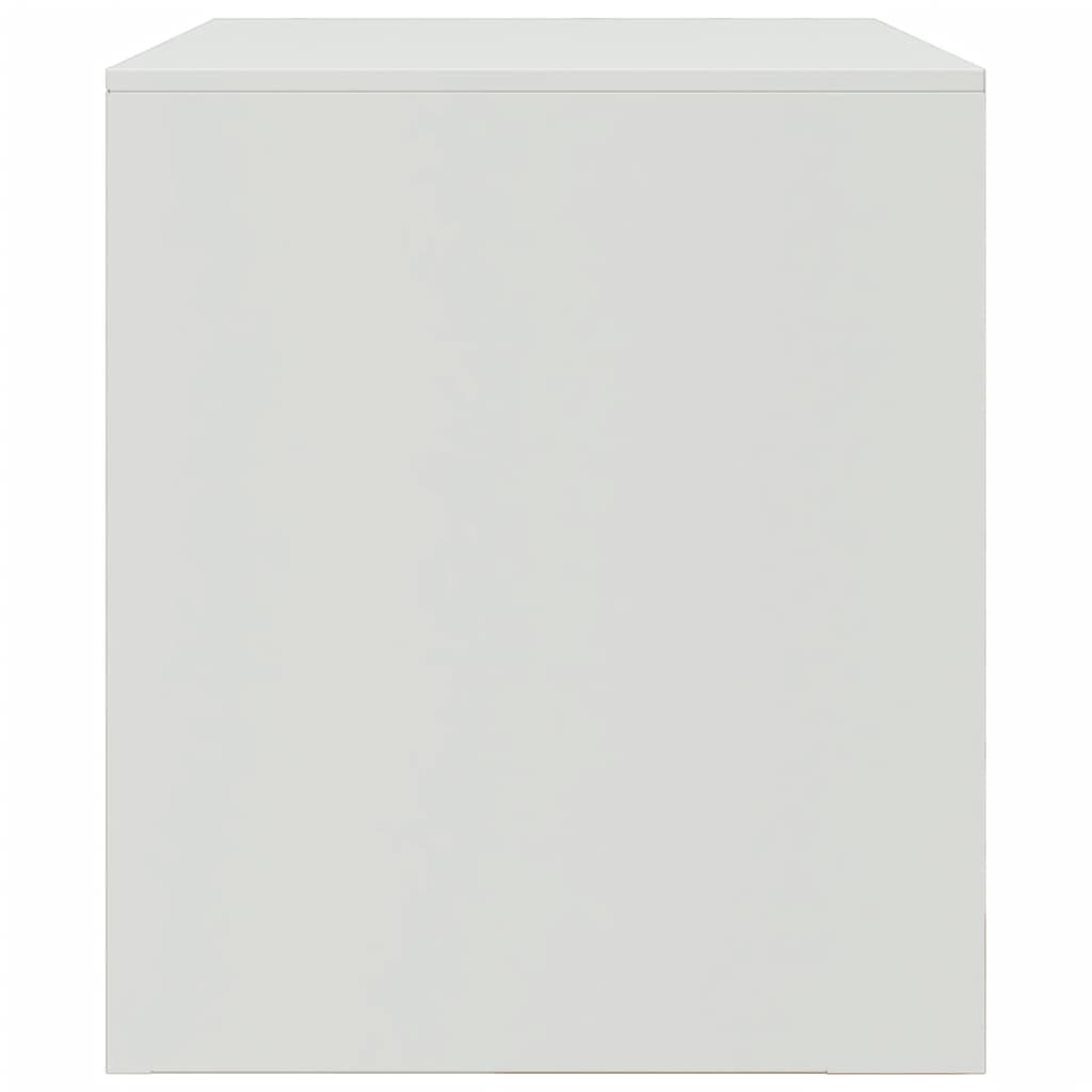 Móveis de TV 2 pcs 67x39x44 cm aço branco