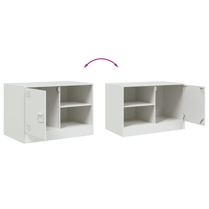 Móveis de TV 2 pcs 67x39x44 cm aço branco