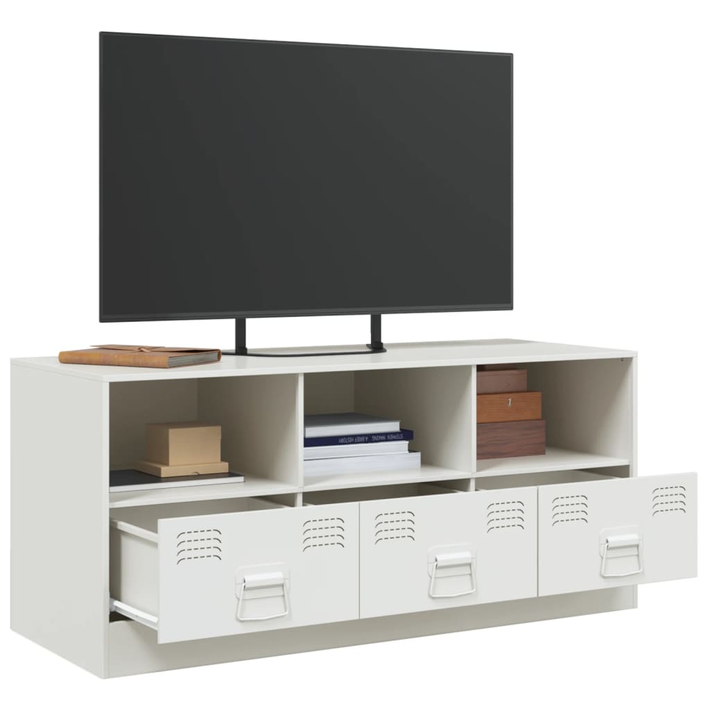 Móvel de TV 99x39x44 cm aço branco