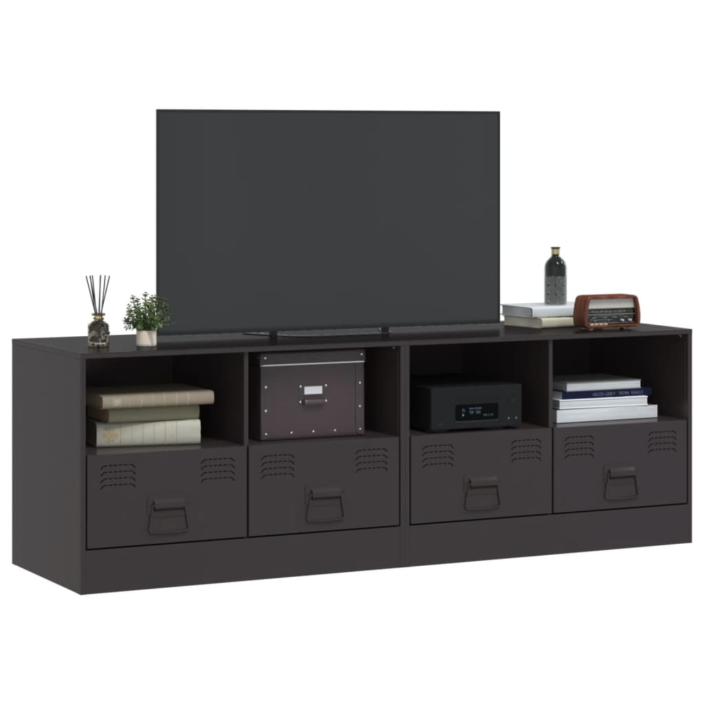 Móveis de TV 2 pcs 67x39x44 cm aço preto