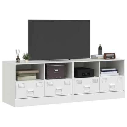 Móveis de TV 2 pcs 67x39x44 cm aço branco