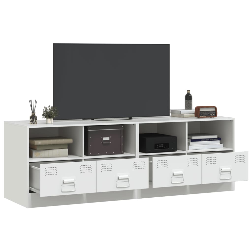 Móveis de TV 2 pcs 67x39x44 cm aço branco