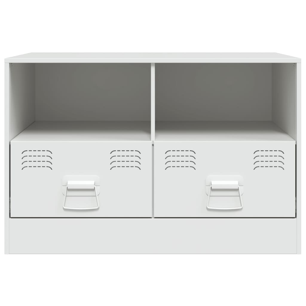 Móveis de TV 2 pcs 67x39x44 cm aço branco