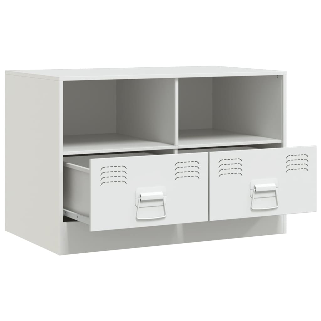 Móveis de TV 2 pcs 67x39x44 cm aço branco