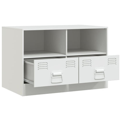 Móveis de TV 2 pcs 67x39x44 cm aço branco