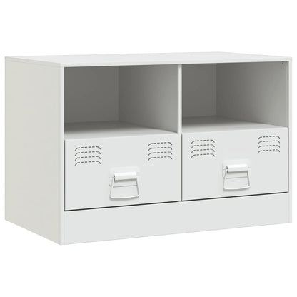 Móveis de TV 2 pcs 67x39x44 cm aço branco