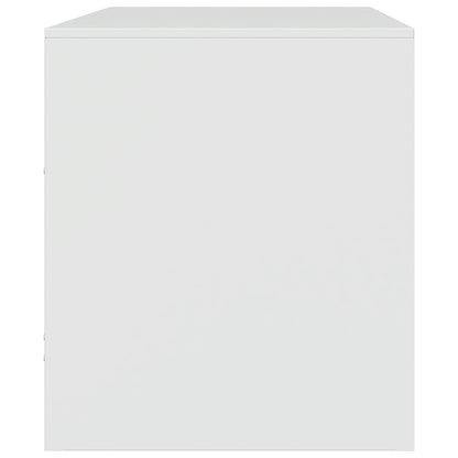 Móveis de TV 2 pcs 67x39x44 cm aço branco