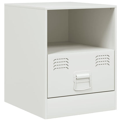 Mesa de cabeceira 34,5x39x44 cm aço branco