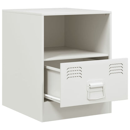 Mesa de cabeceira 34,5x39x44 cm aço branco