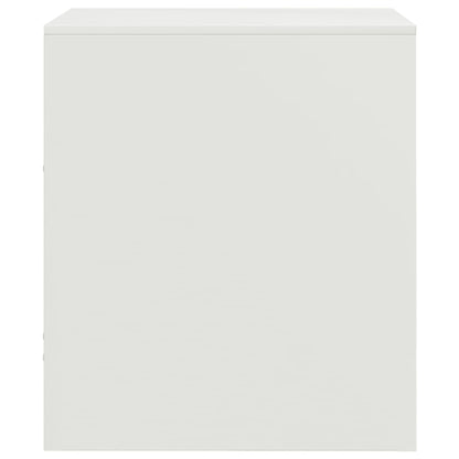 Mesa de cabeceira 34,5x39x44 cm aço branco