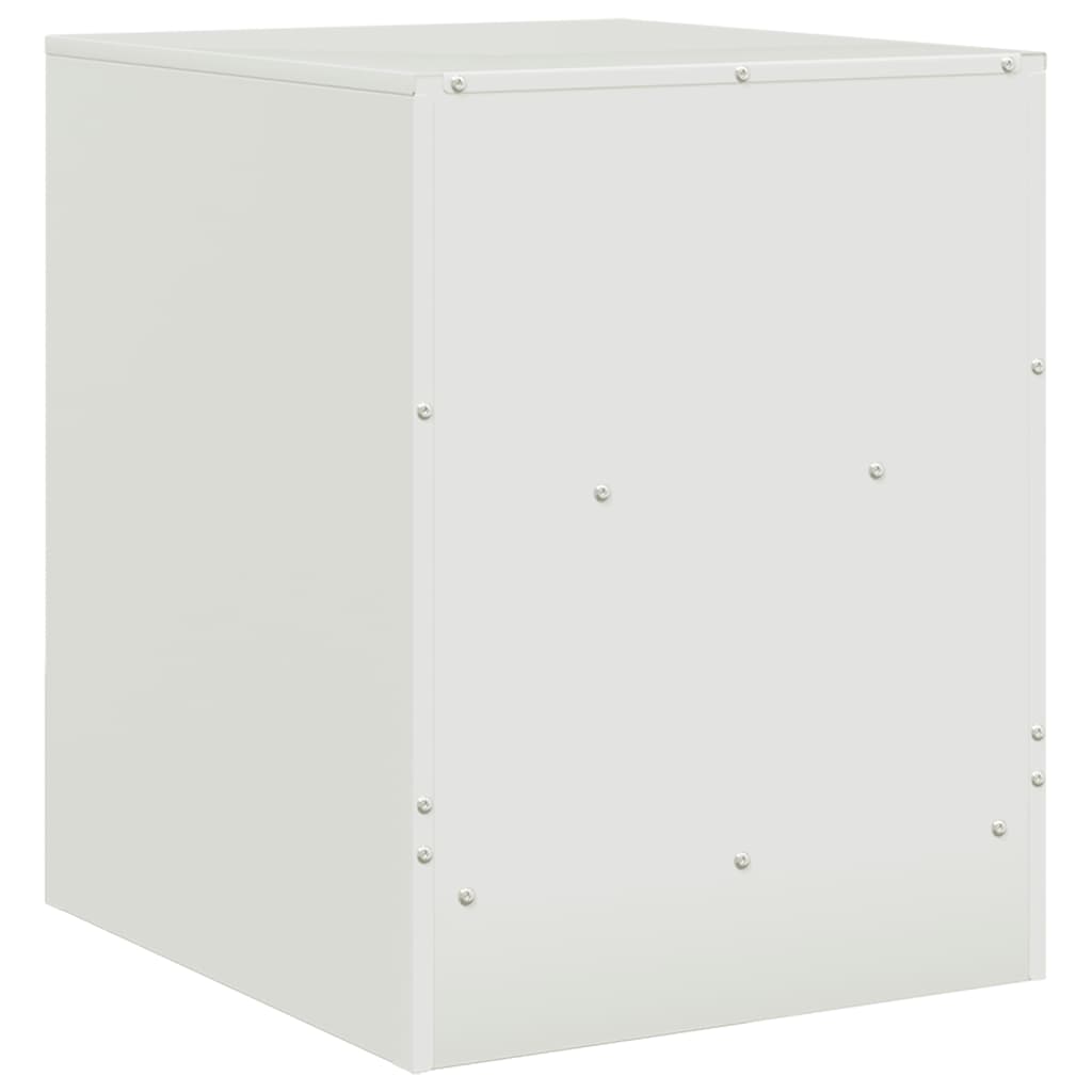 Mesa de cabeceira 34,5x39x44 cm aço branco