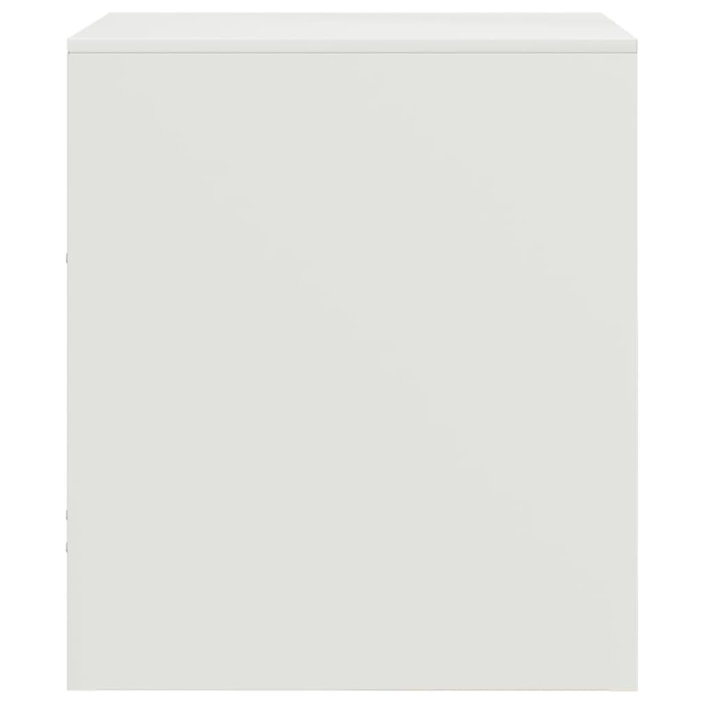 Mesas de cabeceira 2 pcs 34,5x39x44 cm aço branco