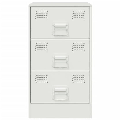 Mesa de cabeceira 34,5x39x62 cm aço branco