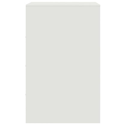 Mesa de cabeceira 34,5x39x62 cm aço branco