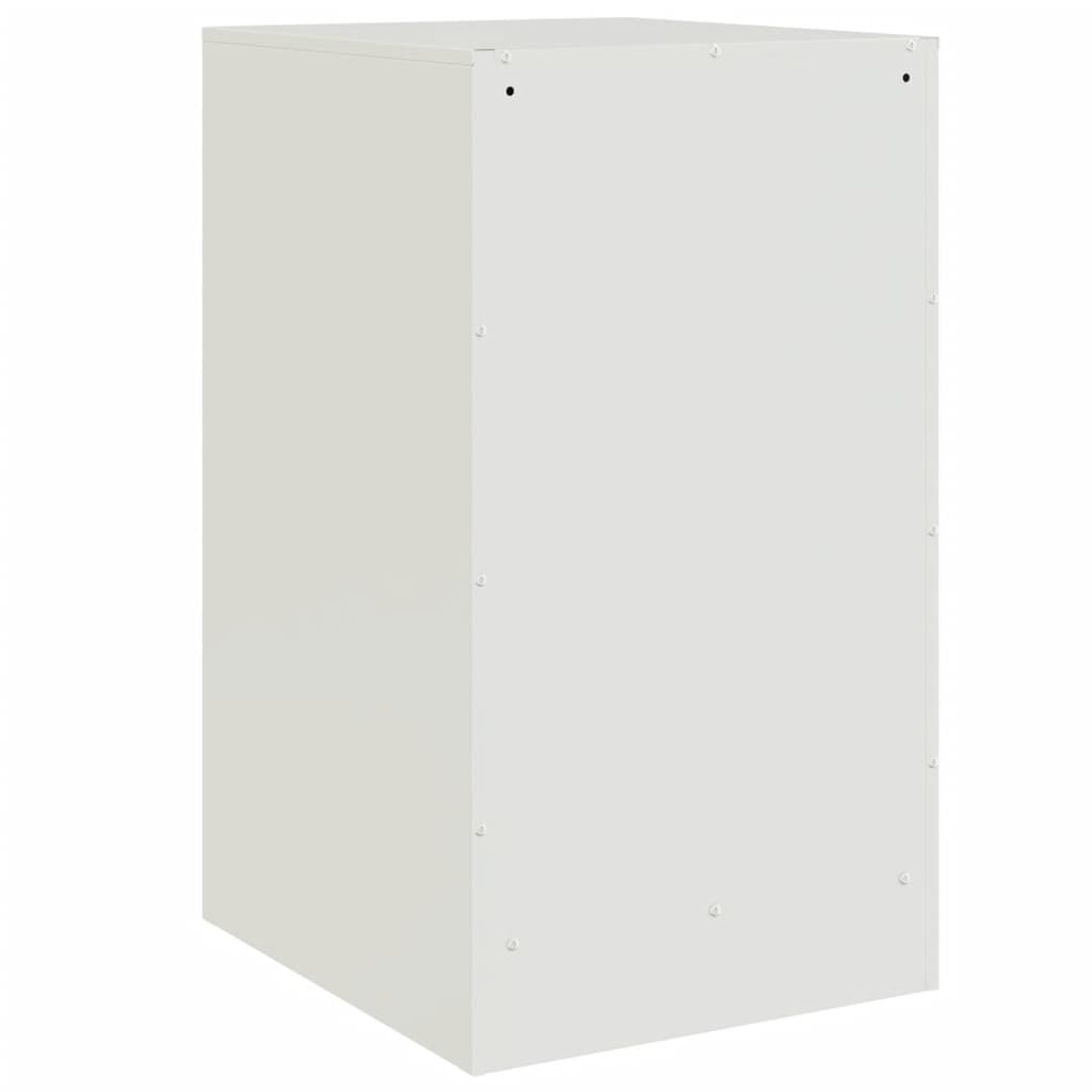 Mesa de cabeceira 34,5x39x62 cm aço branco