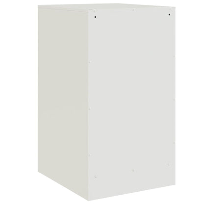 Mesas de cabeceira 2 pcs 34,5x39x62 cm aço branco