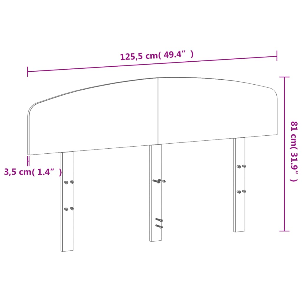 Cabeceira 120 cm madeira de pinho maciça branco