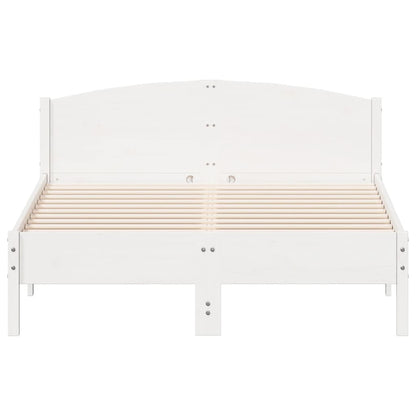 Estrutura cama c/ cabeceira 135x190 cm pinho maciço branco