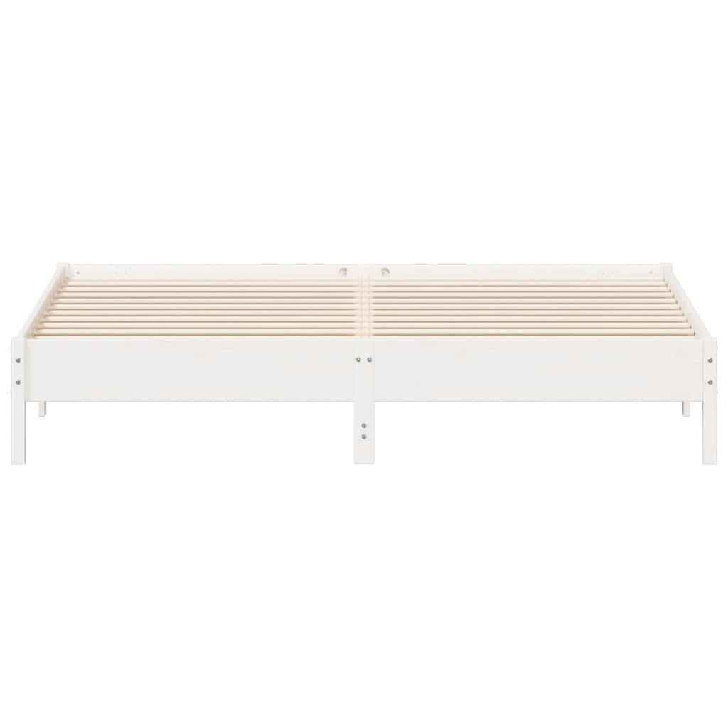 Estrutura de cama madeira de pinho maciça 180x200 cm branco