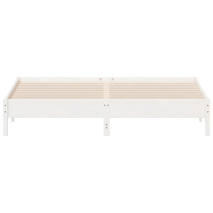 Estrutura de cama madeira de pinho maciça 180x200 cm branco