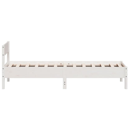 Estrutura cama c/ cabeceira 75x190 cm pinho maciço